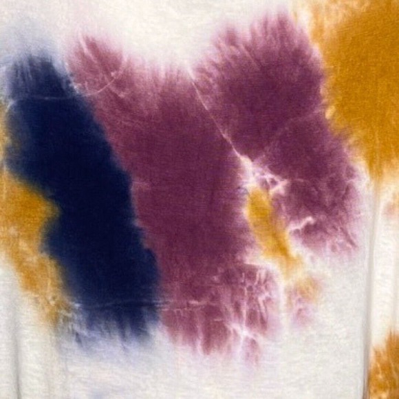 Veronica M Shirt Womens Small Blue White Tie Dye Colorful Casual Bohemian Hippie - Picture 6 of 8